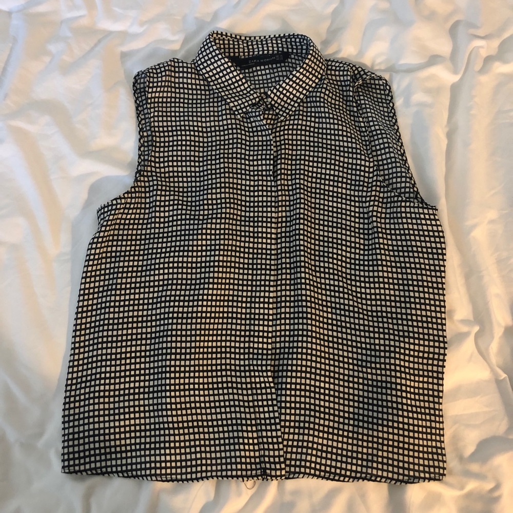 Zara top sleeveless blouse XS